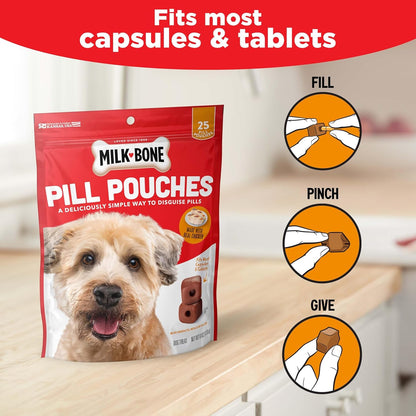 Pill Pouches with Real Chicken Dog Treats, 6 Ounce Bag (Pack of 5)