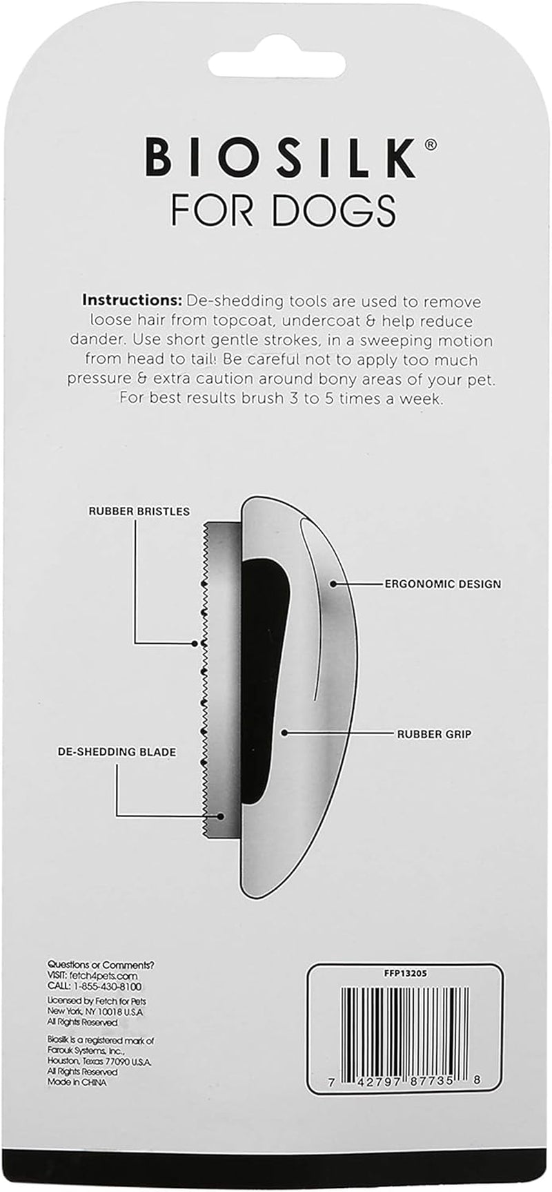 Deshedding and Massage Brush Combo for All Dogs - 2-In-1 Palm Brush for Long or Short Hair