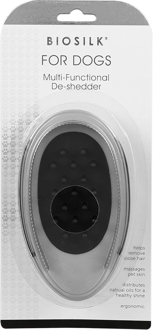 Deshedding and Massage Brush Combo for All Dogs - 2-In-1 Palm Brush for Long or Short Hair